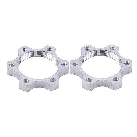 YouCY 2 Pcs Bicycle Free Wheel Hubs Disc Brake Rotor Disc 6 Bolt Bicycle Freewheel Threaded Hubs Disk Bike Disc Brake Rotor Flange Adapter,44MM