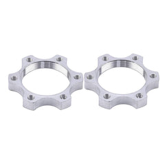 YouCY 2 Pcs Bicycle Free Wheel Hubs Disc Brake Rotor Disc 6 Bolt Bicycle Freewheel Threaded Hubs Disk Bike Disc Brake Rotor Flange Adapter,44MM
